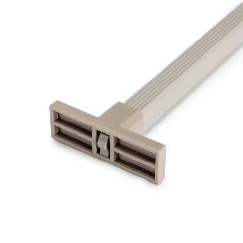Emuca Kit di 7 aste portapantaloni e telaio a scorrimento Hack per armadi, chiusura ammortizzata, regolabile, modulo 600 mm