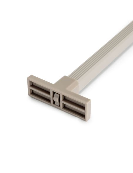 Emuca Kit di 7 aste portapantaloni e telaio a scorrimento Hack per armadi, chiusura ammortizzata, regolabile, modulo 600 mm