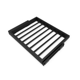 Emuca Kit di 7 aste portapantaloni e telaio a scorrimento con chiusura ammortizzata per armadi, regolabile, modulo 600 mm