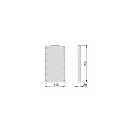 Emuca Set di spessori laterali per appendiabiti per armadio Hang, Tecnoplastica, Verniciato grigio pietra 2