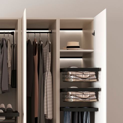 Emuca Set di distanziali laterali per telaio Hack, Plastica nera, Tecnoplasticato