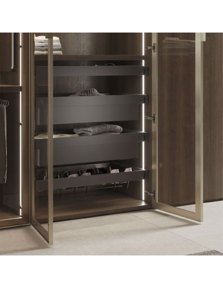 Emuca Set di 2 distanziale laterale per telaio Quartz, Tecnoplastica, Titanio