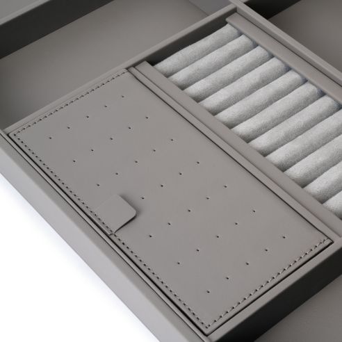 Emuca Kit cassetto organizzatore e telaio regolabile Quartz per armadi, chiusura ammortizzata e estrazione totale, modulo da 90 