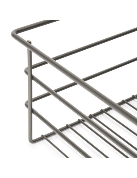 Emuca Kit cassetto in filo metallico e telaio regolabile Quartz per armadi, chiusura ammortizzata e estrazione totale, 60 cm