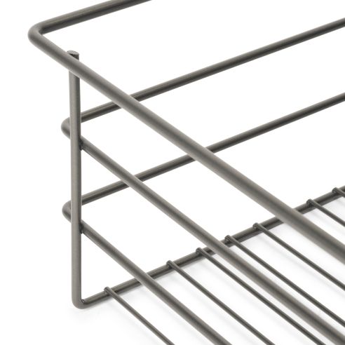 Emuca Kit cassetto in filo metallico e telaio regolabile Quartz per armadi, chiusura ammortizzata e estrazione totale, 90 cm