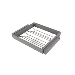 Emuca Kit  cassetto portascarpe e telaio regolabile Quartz per armadi, chiusura ammortizzata e estrazione totale, modulo 60 cm