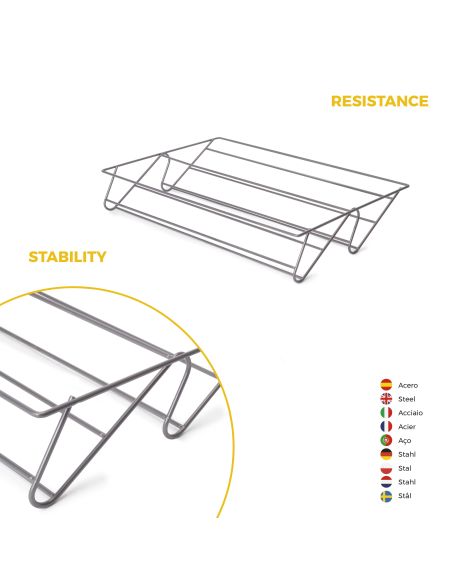 Emuca Kit  cassetto portascarpe e telaio regolabile Quartz per armadi, chiusura ammortizzata e estrazione totale, modulo 70 cm