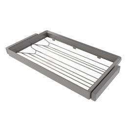 Emuca Kit  cassetto portascarpe e telaio regolabile Quartz per armadi, chiusura ammortizzata e estrazione totale, modulo 90 cm