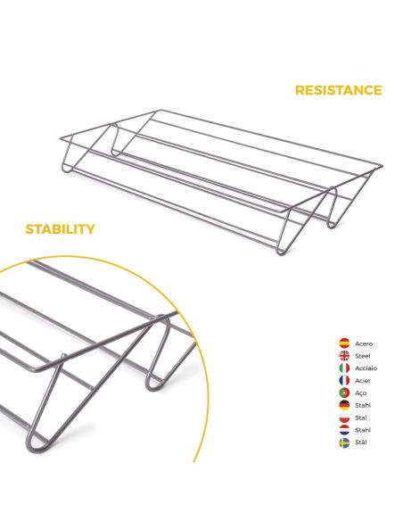 Emuca Kit  cassetto portascarpe e telaio regolabile Quartz per armadi, chiusura ammortizzata e estrazione totale, modulo 90 cm