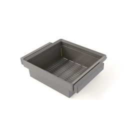 Emuca Kit  cassetto metallico e telaio regolabile Quartz per armadi, chiusura ammortizzata e estrazione totale, modulo 60 cm