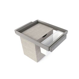 Emuca Kit  vassoio ausiliario, cesto portabiancheria e telaio regolabile Quartz per armadi, chiusura ammortizzata