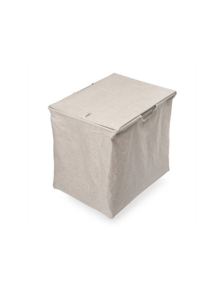 Emuca Cesto portabiancheria per armadi e cabine armadio Quartz, 418x320x400mm, Acciaio e Tessuto, Titanio