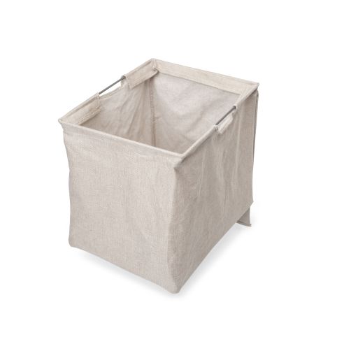 Emuca Cesto portabiancheria per armadi e cabine armadio Quartz, 418x320x400mm, Acciaio e Tessuto, Titanio