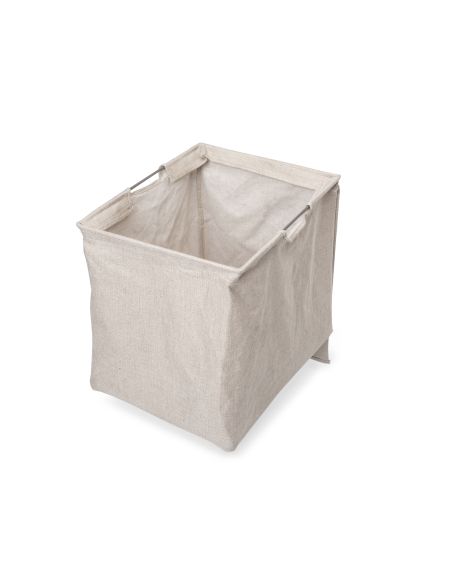 Emuca Cesto portabiancheria per armadi e cabine armadio Quartz, 418x320x400mm, Acciaio e Tessuto, Titanio
