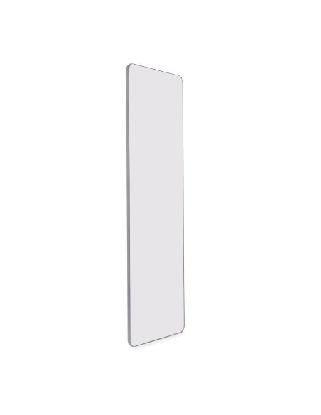 Emuca Specchio estraibile per interno dell'armadio Quartz, con rotazione 180°, 1.000x300mm, Alluminio, vetro e acciaio, Titanio