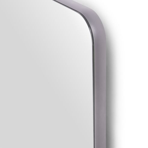 Emuca Specchio estraibile per interno dell'armadio Quartz, con rotazione 180°, 1.000x300mm, Alluminio, vetro e acciaio, Titanio
