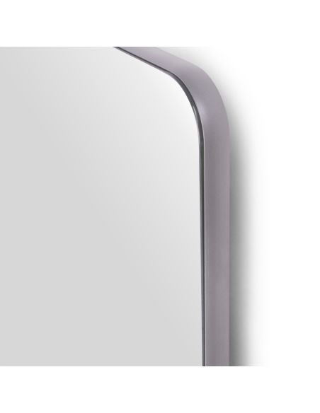Emuca Specchio estraibile per interno dell'armadio Quartz, con rotazione 180°, 1.000x300mm, Alluminio, vetro e acciaio, Titanio