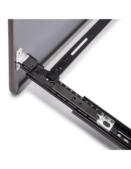 Emuca Specchio estraibile per interno dell'armadio Quartz, con rotazione 180°, 1.000x300mm, Alluminio, vetro e acciaio, Titanio