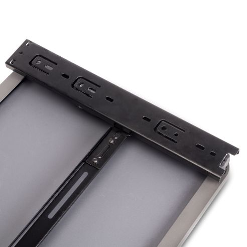 Emuca Specchio estraibile per interno dell'armadio Quartz, con rotazione 180°, 1.000x300mm, Alluminio, vetro e acciaio, Titanio