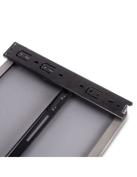 Emuca Specchio estraibile per interno dell'armadio Quartz, con rotazione 180°, 1.000x300mm, Alluminio, vetro e acciaio, Titanio