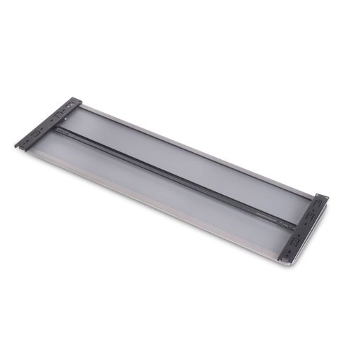 Emuca Specchio estraibile per interno dell'armadio Quartz, con rotazione 180°, 1.000x300mm, Alluminio, vetro e acciaio, Titanio