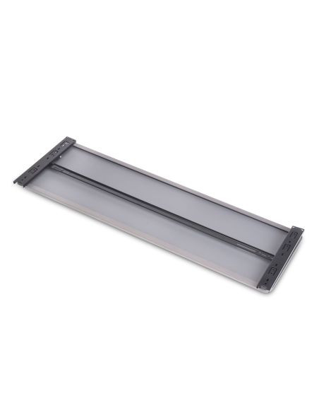 Emuca Specchio estraibile per interno dell'armadio Quartz, con rotazione 180°, 1.000x300mm, Alluminio, vetro e acciaio, Titanio
