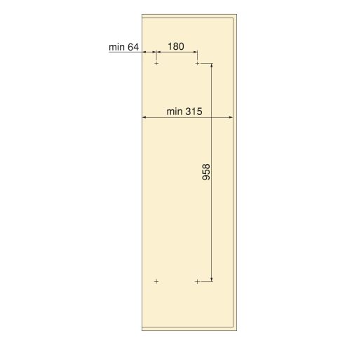 Emuca Specchio estraibile per interno dell'armadio Quartz, con rotazione 180°, 1.000x300mm, Alluminio, vetro e acciaio, Titanio