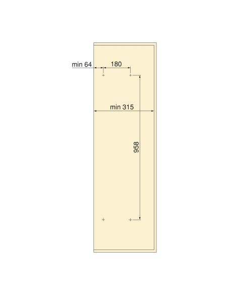 Emuca Specchio estraibile per interno dell'armadio Quartz, con rotazione 180°, 1.000x300mm, Alluminio, vetro e acciaio, Titanio