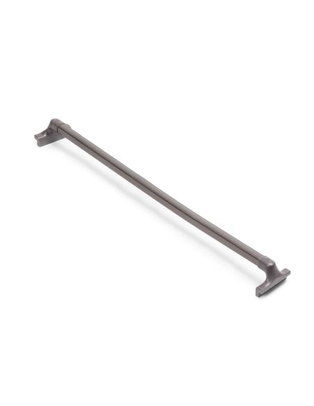 Emuca Lotto di 7 aste per armadi e cabine armadio Quartz, Tecnoplastica e Alluminio, Titanio