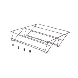 Emuca Cassetto portascarpe per armadi e cabine armadio Quartz, 440 (M60), Acciaio, Titanio