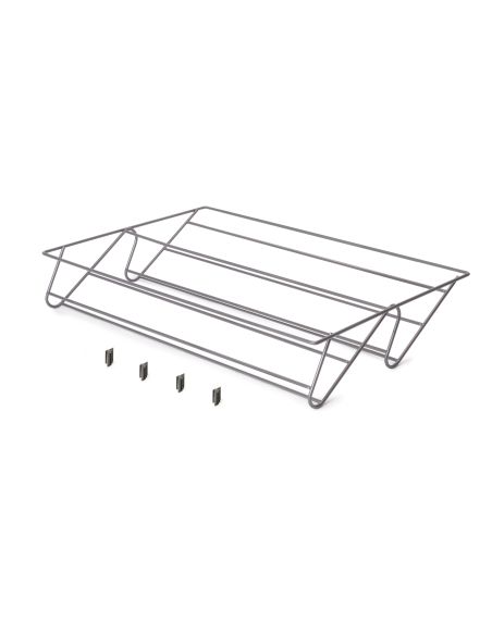 Emuca Cassetto portascarpe per armadi e cabine armadio Quartz, 540 (M70), Acciaio, Titanio