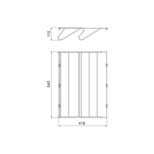 Emuca Cassetto portascarpe per armadi e cabine armadio Quartz, 540 (M70), Acciaio, Titanio
