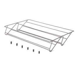 Emuca Cassetto portascarpe per armadi e cabine armadio Quartz, 640 (M80), Acciaio, Titanio