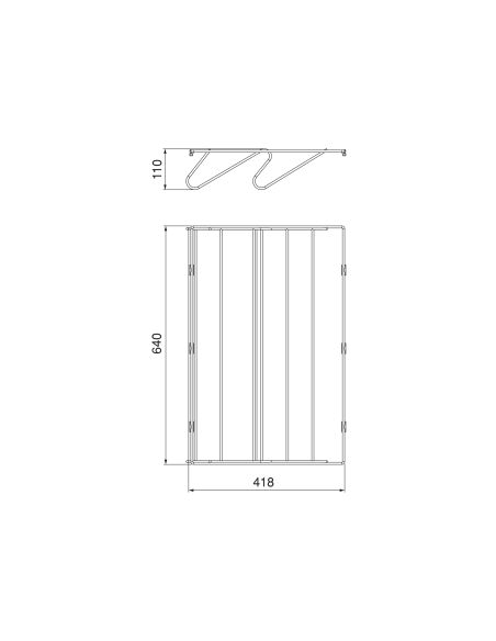 Emuca Cassetto portascarpe per armadi e cabine armadio Quartz, 640 (M80), Acciaio, Titanio