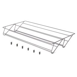 Emuca Cassetto portascarpe per armadi e cabine armadio Quartz, 740 (M90), Acciaio, Titanio