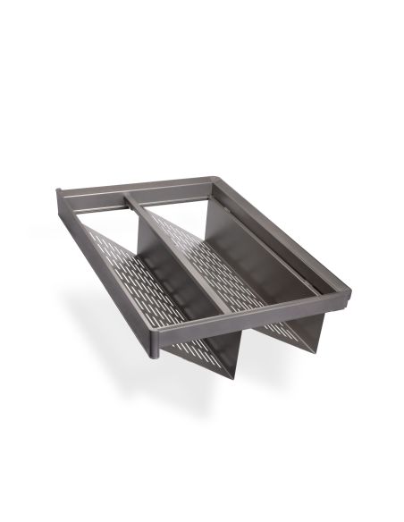 Emuca Kit di cassetto porta-scarpe estraibile per armadi Quartz, regolabile, modulo 600mm, Acciaio, alluminio e plastica