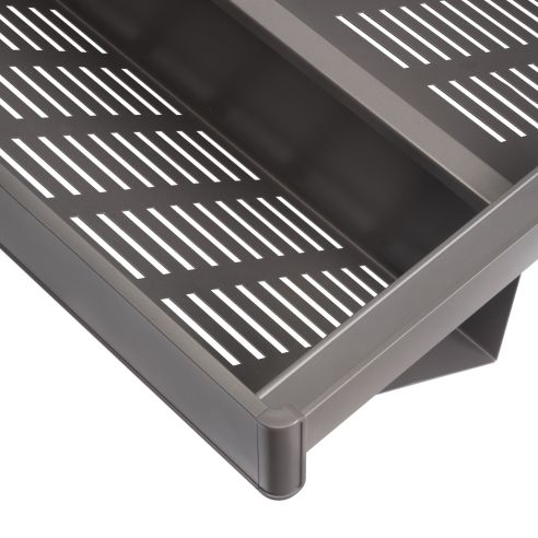 Emuca Kit di cassetto porta-scarpe estraibile per armadi Quartz, regolabile, modulo 700mm, Acciaio, alluminio e plastica