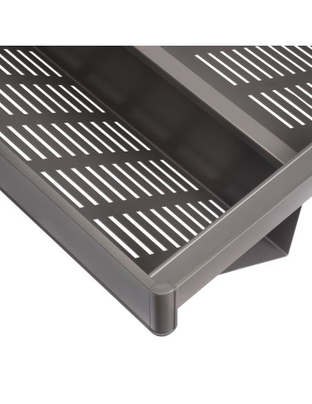 Emuca Kit di cassetto porta-scarpe estraibile per armadi Quartz, regolabile, modulo 700mm, Acciaio, alluminio e plastica