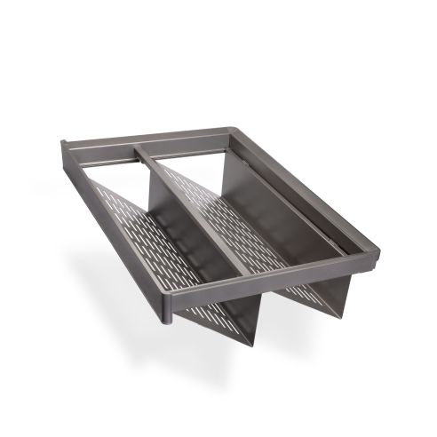 Emuca Kit di cassetto porta-scarpe estraibile per armadi Quartz, regolabile, modulo 800mm, Acciaio, alluminio e plastica