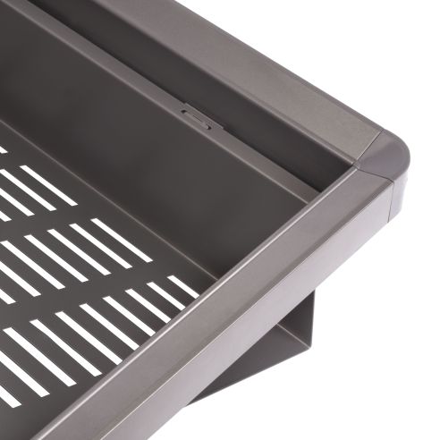 Emuca Kit di cassetto porta-scarpe estraibile per armadi Quartz, regolabile, modulo 800mm, Acciaio, alluminio e plastica