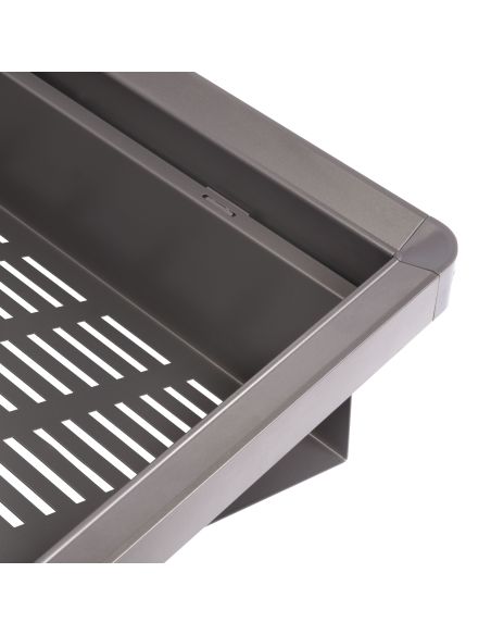 Emuca Kit di cassetto porta-scarpe estraibile per armadi Quartz, regolabile, modulo 800mm, Acciaio, alluminio e plastica
