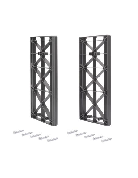 Emuca Spessore laterale per appendiabiti per armadio Sway, Tecnoplastica, Titanio