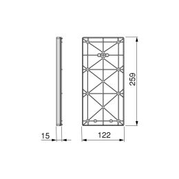 Emuca Spessore laterale per appendiabiti per armadio Sway, Tecnoplastica, Titanio 2