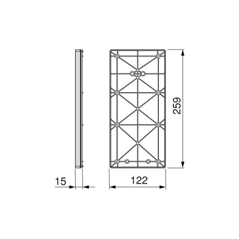 Emuca Spessore laterale per appendiabiti per armadio Sway, Tecnoplastica, Titanio