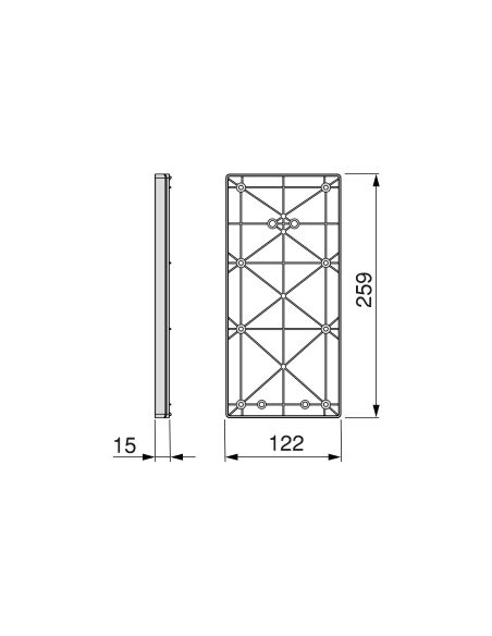 Emuca Spessore laterale per appendiabiti per armadio Sway, Tecnoplastica, Titanio
