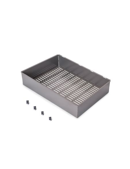 Emuca Cassetto metallico per armadi e cabine armadio Quartz, 540 (M70), Acciaio, Titanio
