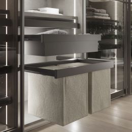 Emuca Cassetto metallico per armadi e cabine armadio Quartz, 540 (M70), Acciaio, Titanio 2