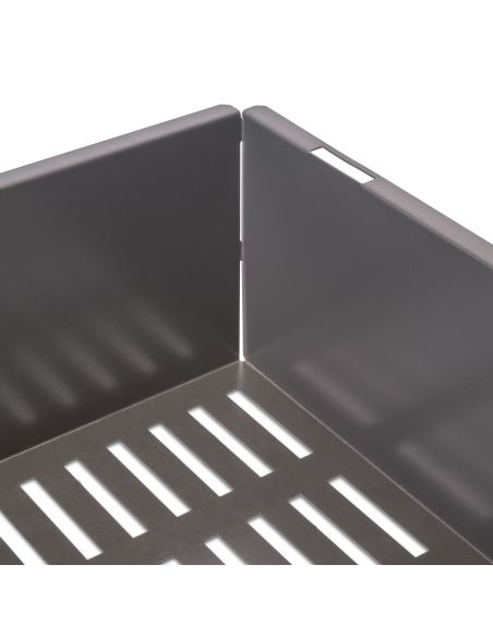 Emuca Cassetto metallico per armadi e cabine armadio Quartz, 540 (M70), Acciaio, Titanio