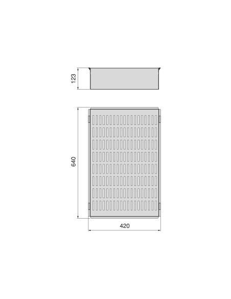 Emuca Cassetto metallico per armadi e cabine armadio Quartz, 640 (M80), Acciaio, Titanio