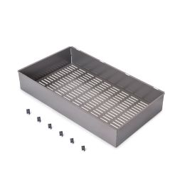 Emuca Cassetto metallico per armadi e cabine armadio Quartz, 740 (M90), Acciaio, Titanio